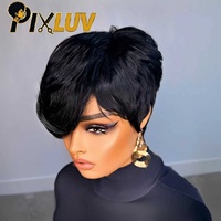 Kurze Pixie-Cut Echthaar-Perücke Großhandel Klebefreie Perücken Rohes Echthaar Pixie-Cut Perücke Brasilianische Echthaar-Perücken für Schwarze Frauen