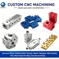 Bloc de collecteur pneumatique robotique en aluminium 6063, usiné avec précision, pour système de distribution de fluide de cobot, pour la réduction du stress