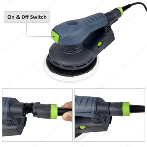 <span class=keywords><strong>Lijadora</strong></span> Eléctrica Orbital de 6 Pulgadas 150 mm Órbita de 5 mm Aspiración Central 400 W Motor sin Escobillas <span class=keywords><strong>Lijadora</strong></span> sin Polvo <span class=keywords><strong>para</strong></span> Automóvil - Product Image 6