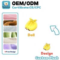 Fabricant de peluches personnalisées en gros, Peluche géante banane jaune, Jouet en peluche fruit, Poupée en peluche, Coussin banane en peluche, OEM