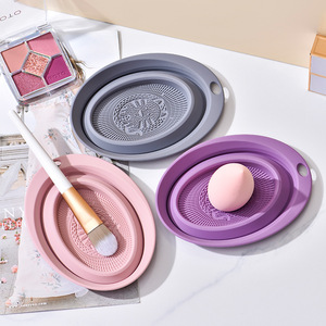 Silicone Makeup Brush Cleaner Pad With Drainage Design For Beauty Tools And Sponge Cleaning - Product Image 1