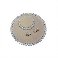 Ensemble de bijoux en perles, cadeaux de remise de diplôme, collier, bracelet, boucles d'oreilles, perles d'eau douce rondes de 8 à 9 mm, argent 925, vente en gros pour femmes, sur mesure