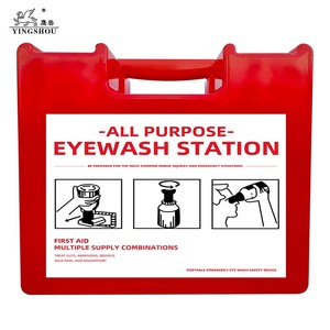 Lavaojos de Emergencia Portátil, <span class=keywords><strong>Kit</strong></span> de Primeros Auxilios y Lavaojos para Personas, Estación de Lavado de Ojos con Doble Botella - Product Image 1