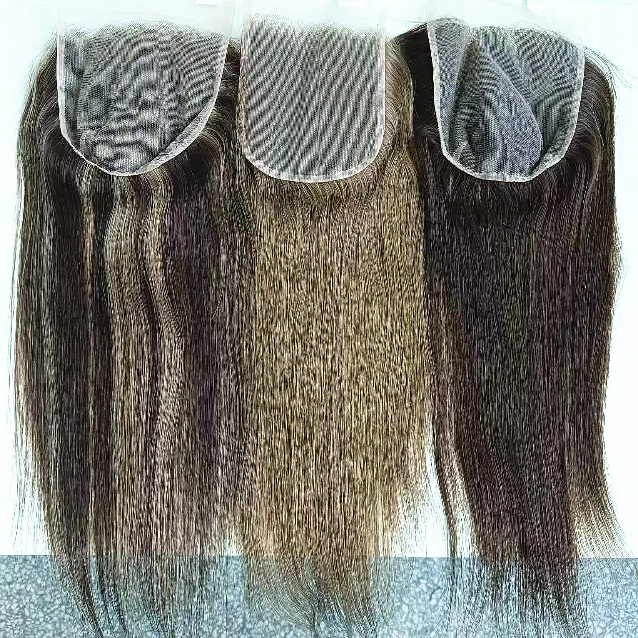 highest quality non-processed human hair lace base closures colors lace front closure for hair loss replacement systems