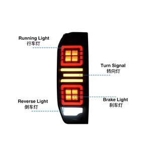 LED Rear Tail Light Assembly for Land Cruiser LC71 <b>70</b> Series 1985+ Smoke Black Lens Brake Lamp Custom Aftermarket Pair - Product Image 2