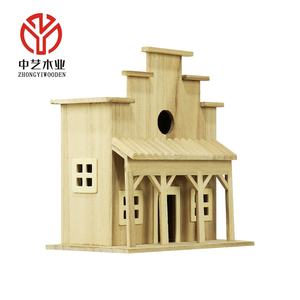 Usine en gros conception personnalisée logo personnalisé jardin extérieur décoratif grand nid d'oiseau en bois maison d'insecte en bois - Product Image 1