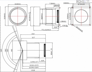 Ống kính ghi âm xe QUÉT 4g thích ứng 1/3inch 1/2.7inch cảm biến <span class=keywords><strong>M12</strong></span> quang sai miễn phí nhận dạng băng hẹp - Product Image 6