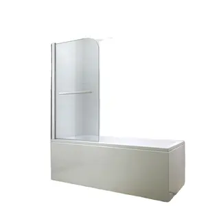 Bathtub partition design glass shower screen over bath