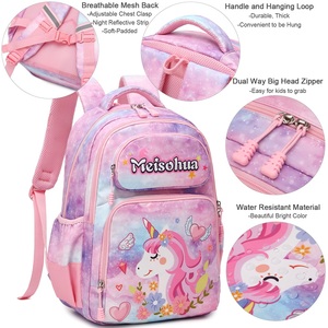 All'ingrosso multicolore 3-in-1 zaino per studenti Set grande impermeabile leggero da ragazza <span class=keywords><strong>unicorno</strong></span> zaino portatile con caratteristiche per bambini - Product Image 3