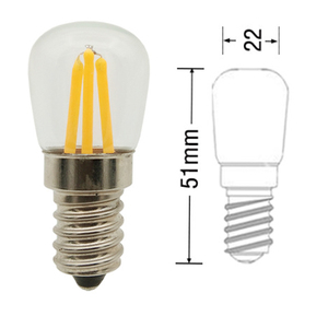 22X51mm 필라멘트 <span class=keywords><strong>LED</strong></span> 투명 미니 플랫 <span class=keywords><strong>LED</strong></span> 조명 T22 E14 2w 냉장고 <span class=keywords><strong>LED</strong></span> 전구 - Product Image 3