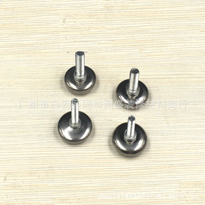 White <b>Adjustable</b> Furniture Feet Plastic Stainless Steel Base 28mm Diameter With Screw For <b>Table</b> Chair <b>Legs</b> - Product Image 5