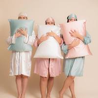 16 19 22 Momme Vente en Gros 100% Biologique Taie d'Oreiller en Soie de Mûrier Housse de Coussin en Soie de Luxe Ensemble Cadeau Taie d'Oreiller en Soie