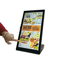 Affichage numérique tactile sur table de 10,1/15,6 pouces, écran LCD, menu numérique, stand d'exposition, centre commercial, restaurant