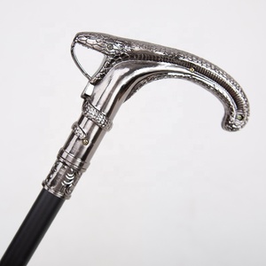 Aleación de aluminio Cobra-Head bastón de lujo <span class=keywords><strong>bastones</strong></span> decorativos bastón para caminar hombre elegante moda Vintage bastón - Product Image 4
