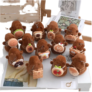 Porte-clés lumineux en peluche Capybara, jouet en peluche écologique de dessin animé - Product Image 1