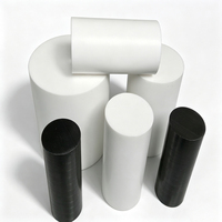 Barre en PTFE blanc en gros en stock, bonne auto-lubrification et faible coefficient de friction