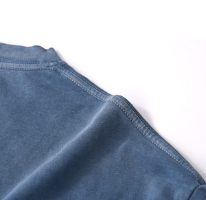 <span class=keywords><strong>MoDu</strong></span> Manufacturers Faded Graphic Vintage Washed T-Shirts Camiseta de lavado de 220gsm con estampado azul para hombres Camiseta de gran tamaño - Product Image 3