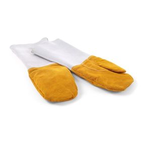 Ensemble de 2 gants de barbecue en cuir résistant à la chaleur HENDI 460 mm, équipement de cuisine professionnel - Product Image 1