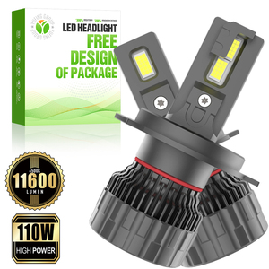 Bombillas LED Delanteras para Vehículos A13B de Larga Duración y Cero Decaimiento, 110W, 11600Lm, 6500K, 12V, para Flotas de Taxis Urbanos y Autos de Conductor de Servicio Compartido - Product Image 1