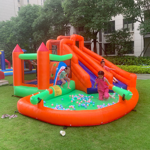 Happy Outdoor <b>Inflatable</b> Bouncer Toys Jump With <b>Water</b> <b>Slide</b> Pool Castle House NB-93022 Happy Outdoor <b>Inflatable</b> - Product Image 2