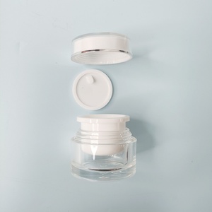 Empty Luxury Acrylic Skincare Double Wall Cosmetic Face Cream <b>Plastic</b> <b>Jars</b> with Lids Packaging 10g 15g 20g 30g 50g - Product Image 6