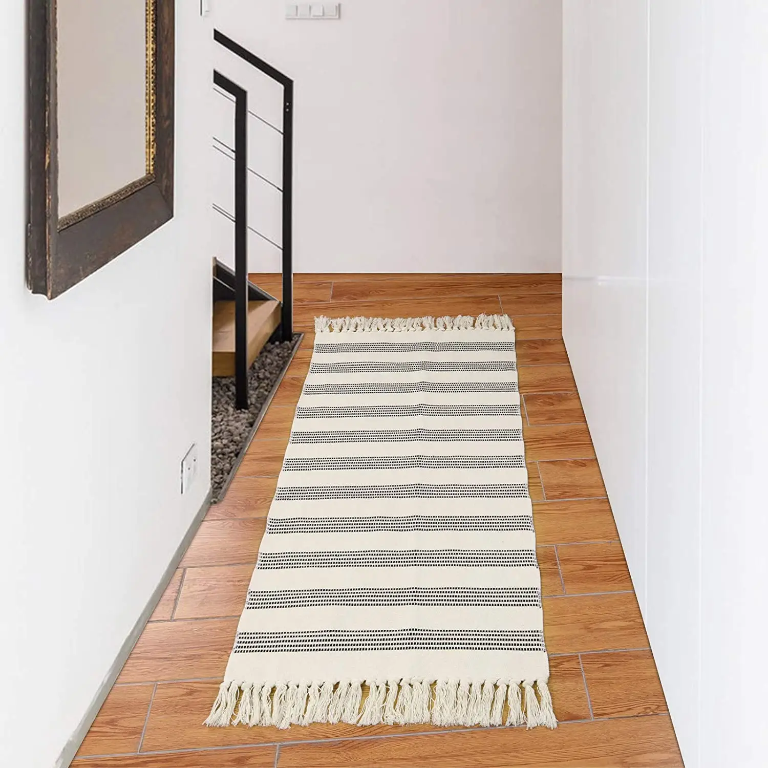 Black Throw Rug