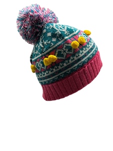 Garantía de calidad 72% Acrílico 28% Lana Gorro para adultos Gorro hecho a mano Sombreros con orejas - Product Image 4
