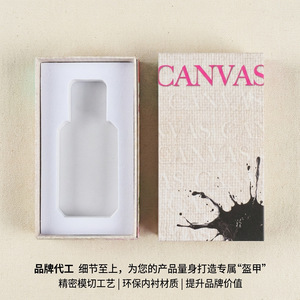 Caja de regalo de perfume de lona, embalaje de papel de lujo personalizado con tapa para sets de fragancias - Product Image 3