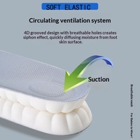 Semelle Orthopédique de Sport et Confort à Technologie Nuage 4D en PU, Absorption des Chocs, Soutien de la Voûte Plantaire pour Fasciite Plantaire