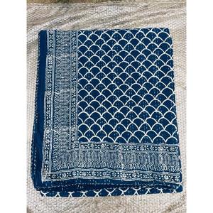 Colcha de algodón Kantha tradicional con estampado a mano y bordados artísticos, ligera y cómoda. - Product Image 4