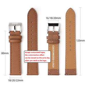 Nuovo <span class=keywords><strong>Cinturino</strong></span> Affusolato per Orologio in Vera Pelle Pieno Fiore da Uomo a Sgancio Rapido in Pelle <span class=keywords><strong>Saffiano</strong></span> 18/20/22/24mm - Product Image 1