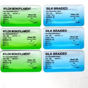 6/0 5/0 4/0 3/0 2/0 2 1 0 nilon Polipropilena sutra jahitan bedah 75cm peralatan dokter hewan - Product Image 5