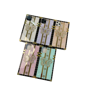 Étui de téléphone papillon tendance pour <span class=keywords><strong>iPhone</strong></span> 16E 16 15 14 Plus 13 12 11 Pro XS Max <span class=keywords><strong>XR</strong></span>, coque carrée antichoc - Product Image 1