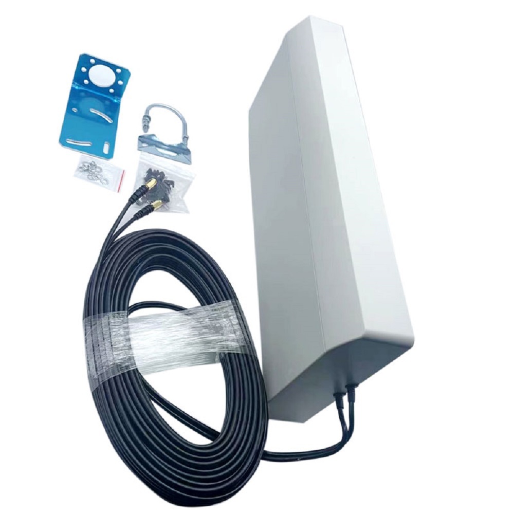 Наружная связь 2*22 дБи гибридная Mimo антенна 1700-2700 МГц 4g гибридная плоская панельная антенна