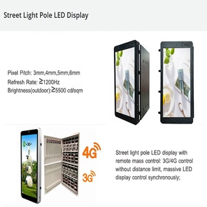 Outdoor Full Color Lamppost Road Pillar Digital Signage <strong>Sign</strong> Street Light Lamp Pole Post <strong>Led</strong> <strong>Display</strong> <strong>Screen</strong> for Advertising P4 - Product Image 4