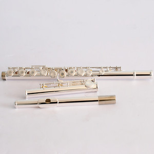 <span class=keywords><strong>Flauta</strong></span> de rendimiento de 16/17 agujeros chapada en plata profesional al por mayor instrumentos de viento de diseño abierto - Product Image 2