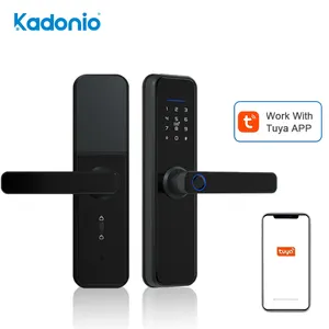 Kadonio Sans Cle Tuya应用emppreintes digitals Mot De Passe Serrure De Porte Intelligente Avec WiFi