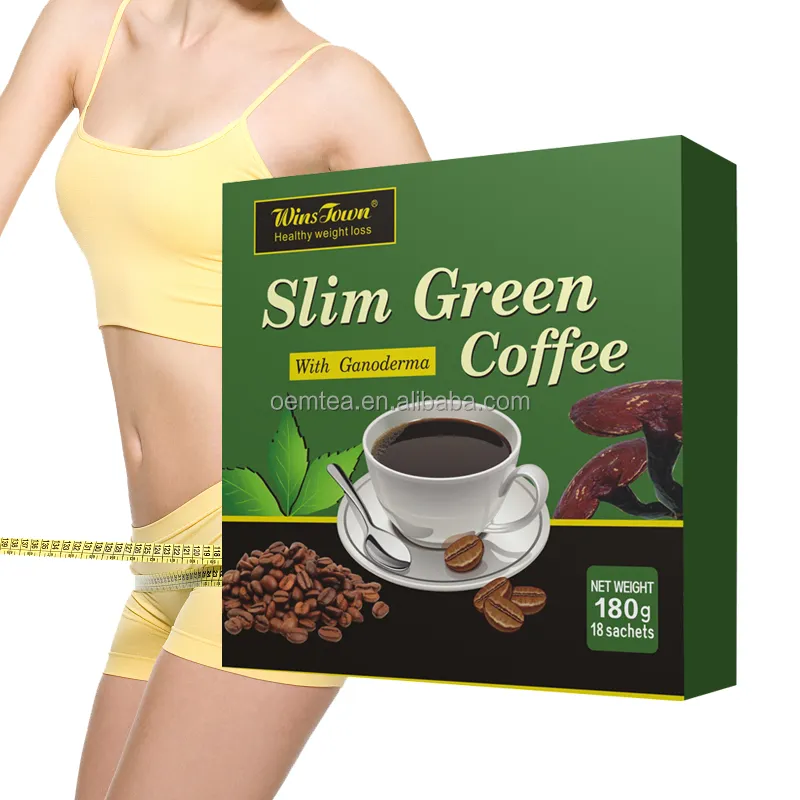 Winstown slim fitness herbes naturelles régime de marque privée perte de poids instantanée Slim café Ganoderma vert