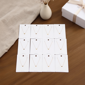 Collana d'oro a forma di cuore, set da 12 pezzi, gioielli minimalisti con ciondolo, regalo per donna - Product Image 3