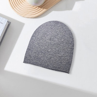 Gorro de lana merino 100% para mujer, cálido, suave, transpirable, cómodo, elástico, tejido, ajustable, informal, para invierno.