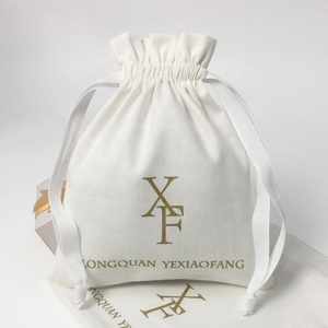 Túi Trang Sức Dây Rút Cotton Sinh Thái Túi Cotton Quần Áo Màu Trắng Logo Tùy Chỉnh Cho Điện Thoại Di Động - Product Image 2