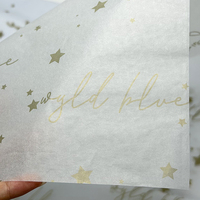 Papier d'emballage personnalisé avec logo en feuille d'or 17g pour la décoration de boîtes cadeaux, vêtements, fleurs, chaussures, emballage