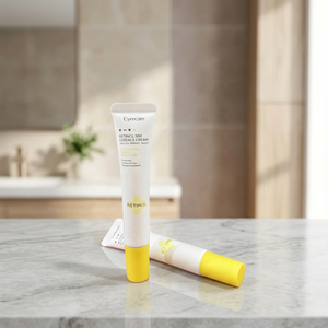 Tube souple en plastique blanc de haute qualité à prix d'usine, impression offset, extrémité ronde scellée pour crème d'essence avec bouchon à vis long - Product Image 1
