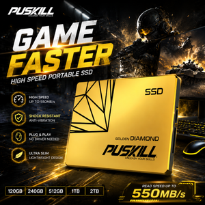 PUSKILL Factor 2.5" SATA III SSD externe portable 120GB 1TB 2TB Disque SSD haute vitesse pour ordinateur portable, ordinateur de bureau, jeux - Product Image 1