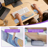 Coussinets de poignet personnalisés en mousse à mémoire de forme colorée pour clavier et souris, ensemble de protection de poignet de haute qualité pour souris de jeu, tapis de souris lisse pour le poignet