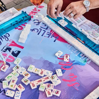 Ensemble de Mahjong Américain de Luxe en Acrylique Nacre Blanc, 160 Tuiles Gravées, Haute Qualité, Portable, Écologique