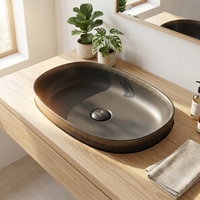 Articles sanitaires Offre Spéciale en céramique comptoir de bonne qualité lavabo fait à la main salle de bain de luxe lavabo d'art