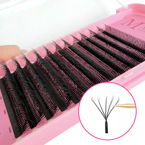 Ciglia a Doppia Punta 5DW Preformate Automatiche con Effetto Fioritura, Ciglia W 0.07mm Mix Tray <span class=keywords><strong>C</strong></span> D Curl Opache - Product Image 3