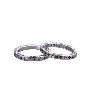 Anillo de Diamantes de Imitación Estilo Punk Retro Vintage, Anillo Gótico de Moda para Hombre y Mujer, Joyería de Moda Cromada - Product Image 1