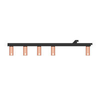 Barre omnibus modulaire 1PLE+1P en cuivre pur, type peigne, sans découpe requise, pour accessoires de boîtier de distribution DPN MCB, CE